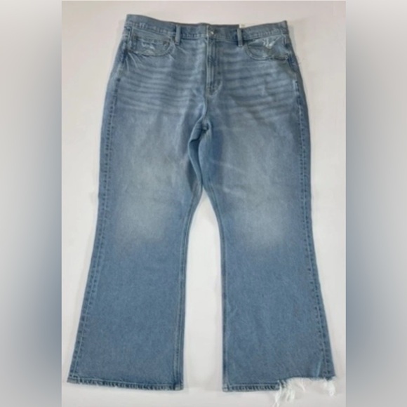 American Eagle 90s Flare Stretch Super High Rise Jeans Size 18 34W 29" Inseam - Picture 2 of 12